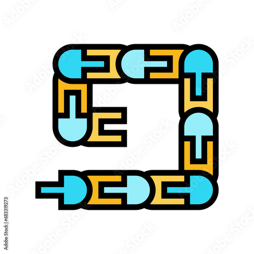 fidget chain toy color icon vector. fidget chain toy sign. isolated symbol illustration