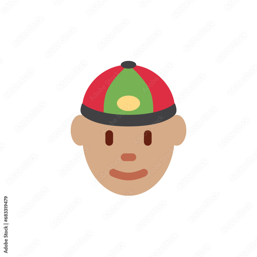 Person with Skullcap: Medium-Skin Tone Person with Skullcap: Medium-Skin Tone