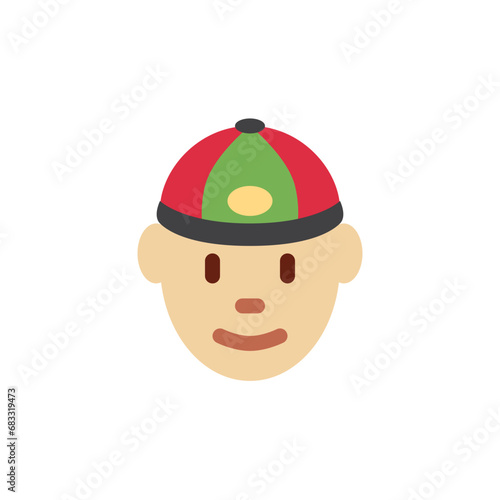 Person with Skullcap: Medium-Light Skin Tone