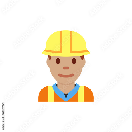 Man Construction Worker: Medium-Skin Tone