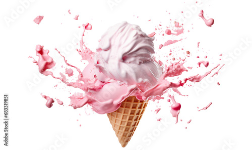 Delicious ice cream explosion, cut out