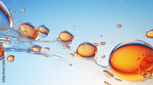 Oil Drops On Water Surface