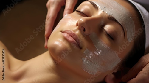 A young beautiful woman is given a rejuvenation procedure