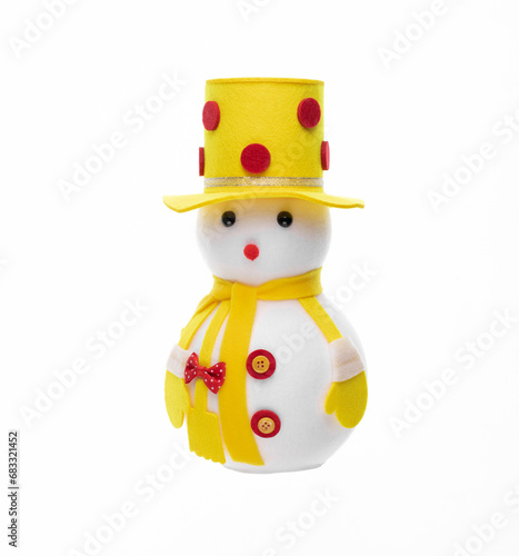 snowman toy isolated on white background © serikbaib