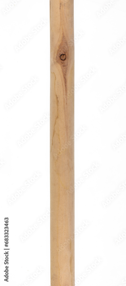 Naklejka premium texture of wooden stick isolated on white background