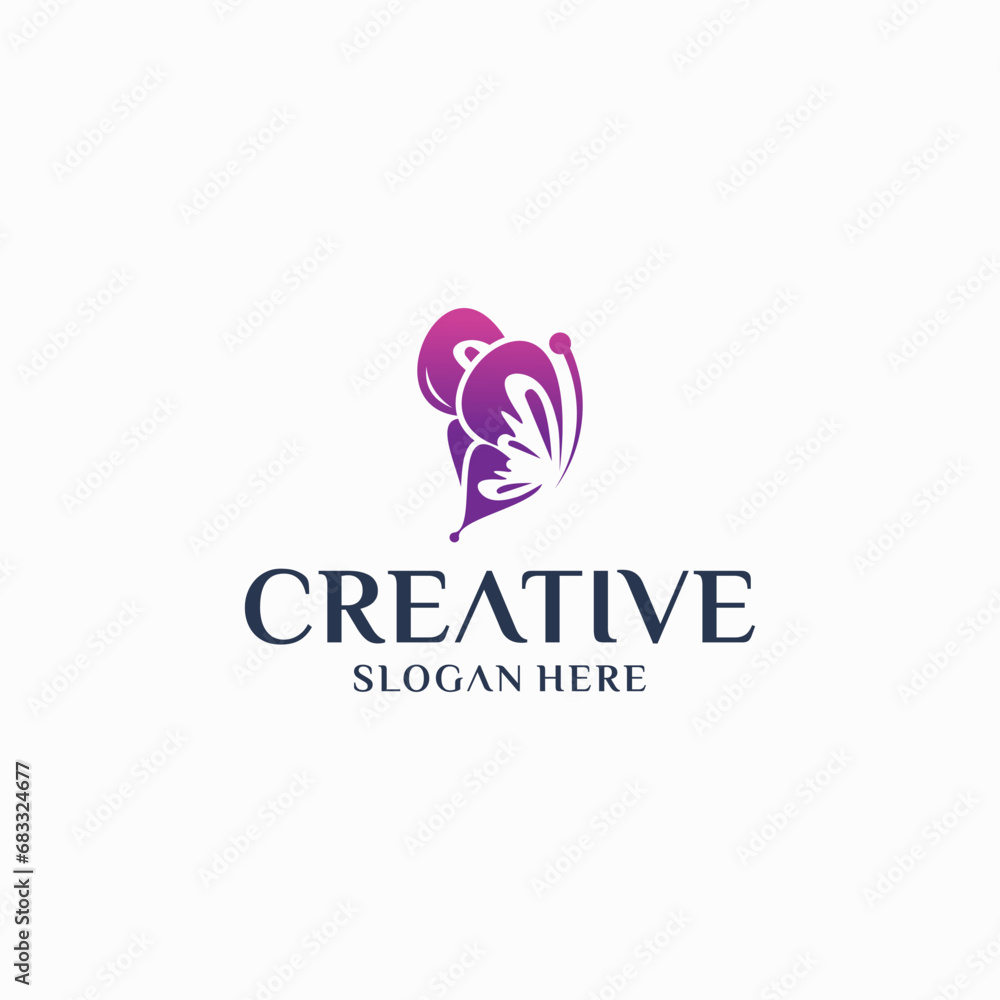 woman butterfly logo vector abstract butterfly beauty logo