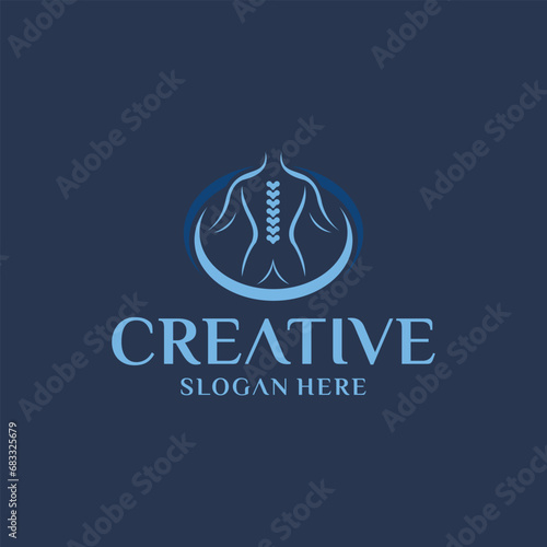 chiropractic logo Spine health symbol spine medical logo