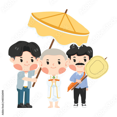 Man Newly for ordained Buddhist