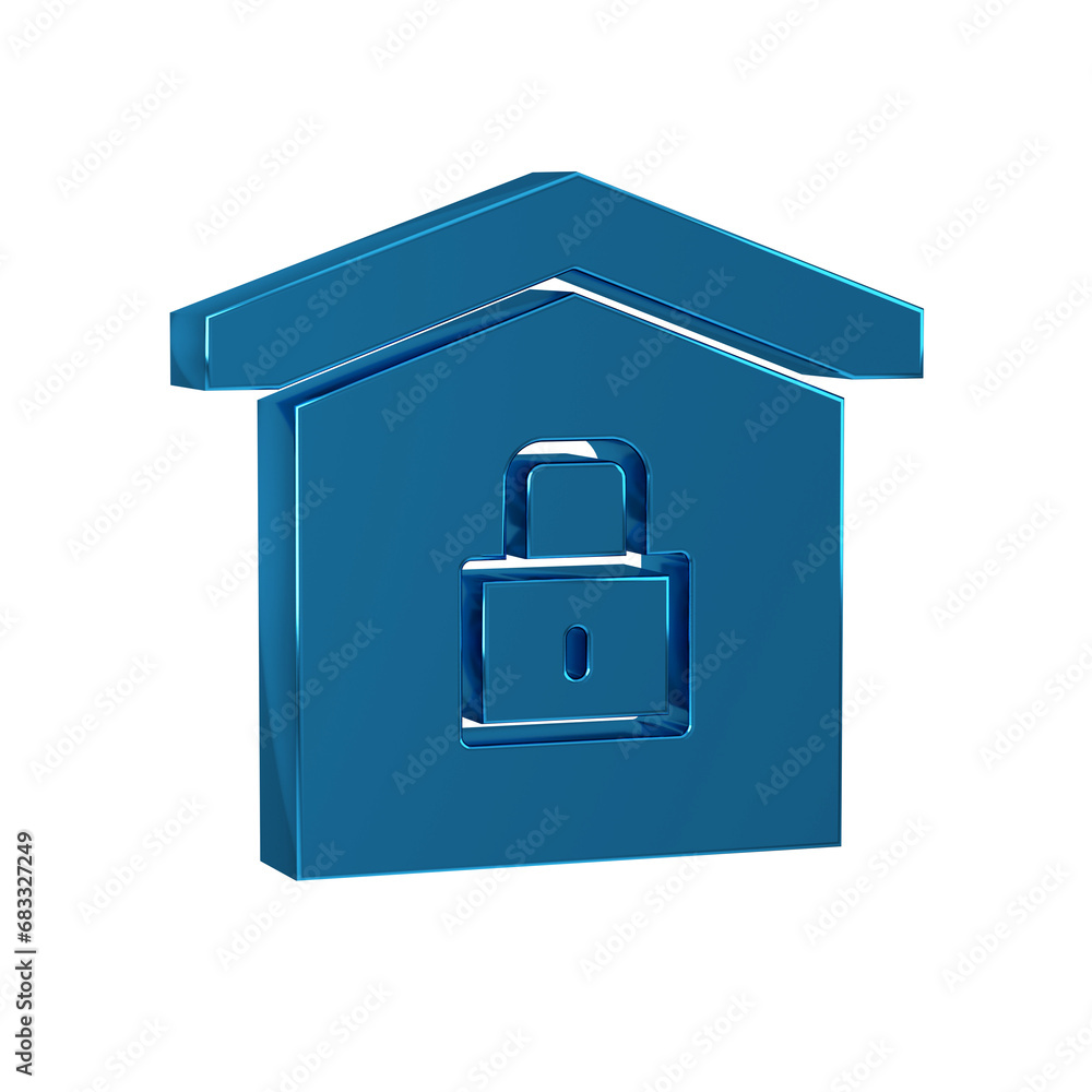 Blue House under protection icon isolated on transparent background. Home and lock. Protection, safety, security, protect, defense concept. Blue House under protection icon isolated on transparent background. Home and lock. Protection, safety, security, protect, defense concept.