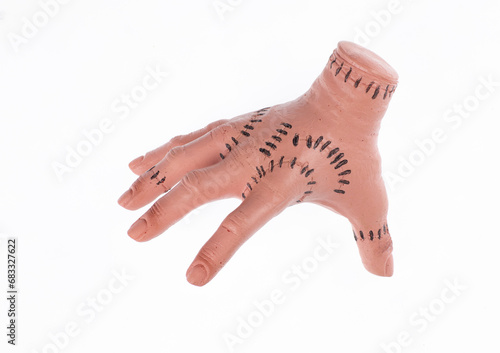 Behang scary Hand Thing isolated on white background