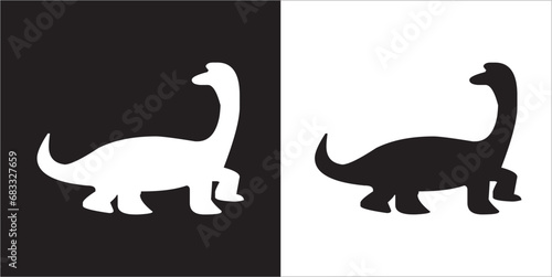 Illustration vector graphics of dinosaur icon