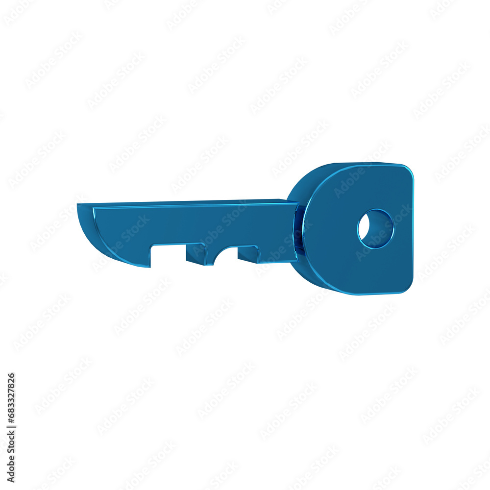 Blue Key icon isolated on transparent background. Blue Key icon isolated on transparent background.