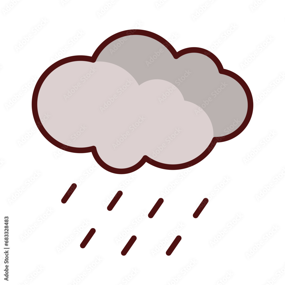Rain icon isolate white background vector stock illustration Rain icon isolate white background vector stock illustration