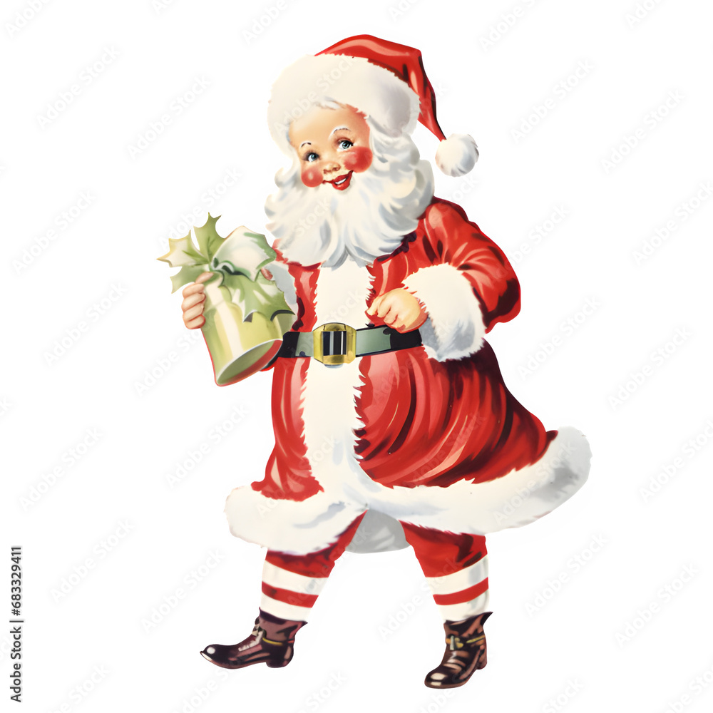 santa claus with gift