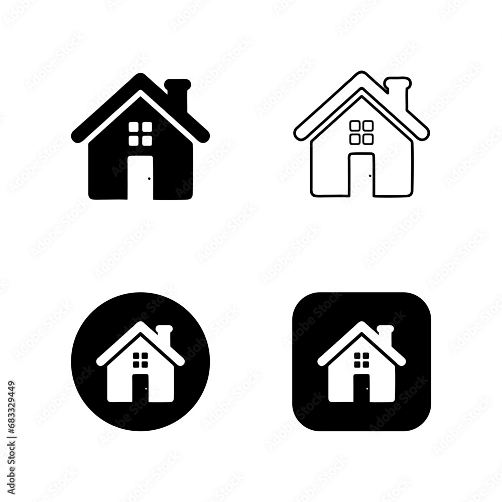 home icon for apps and websites, House icon, Home sign in circle or Main page icon in filled, thin line, outline and stroke style home icon for apps and websites, House icon, Home sign in circle or Main page icon in filled, thin line, outline and stroke style