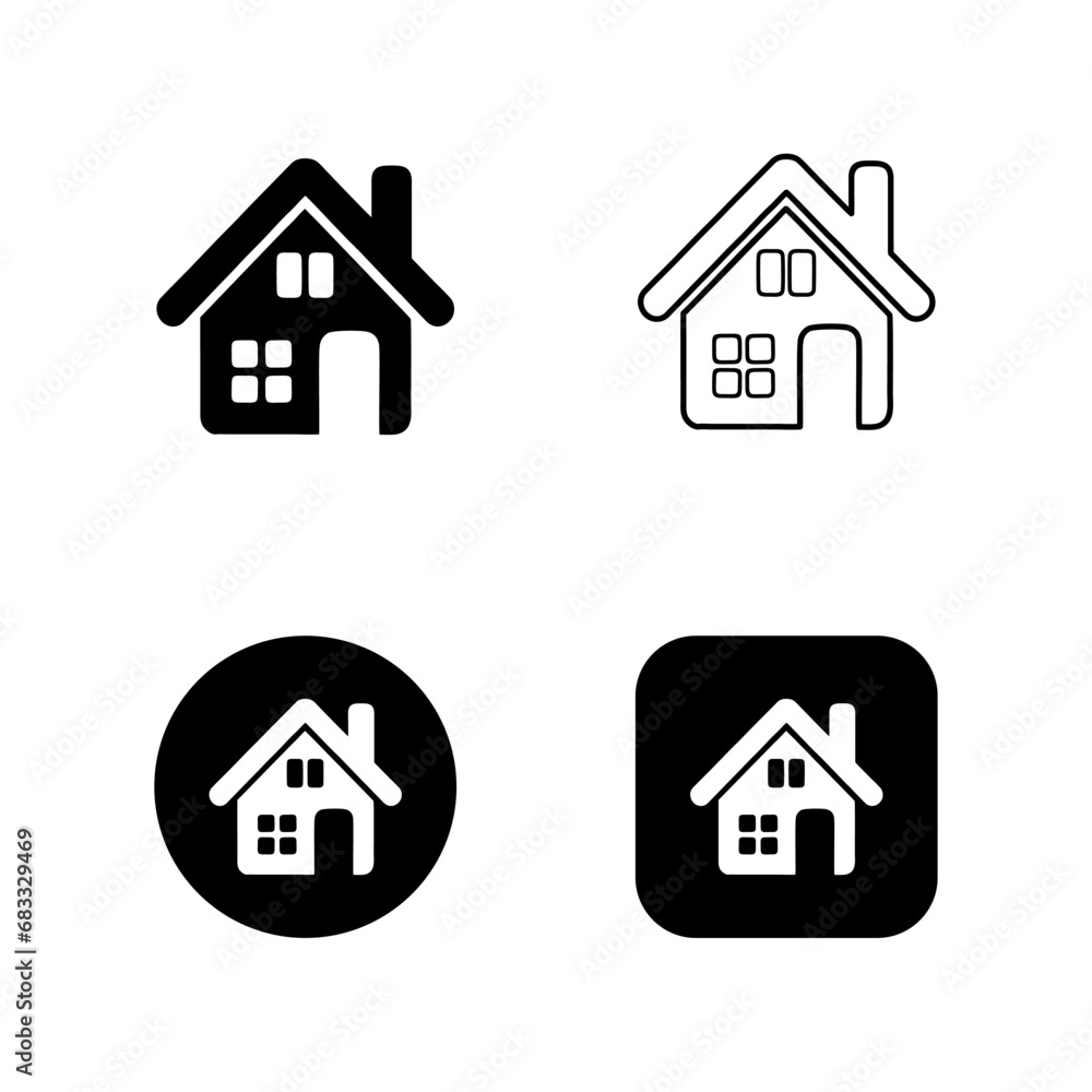 home icon for apps and websites, House icon, Home sign in circle or Main page icon in filled, thin line, outline and stroke style home icon for apps and websites, House icon, Home sign in circle or Main page icon in filled, thin line, outline and stroke style