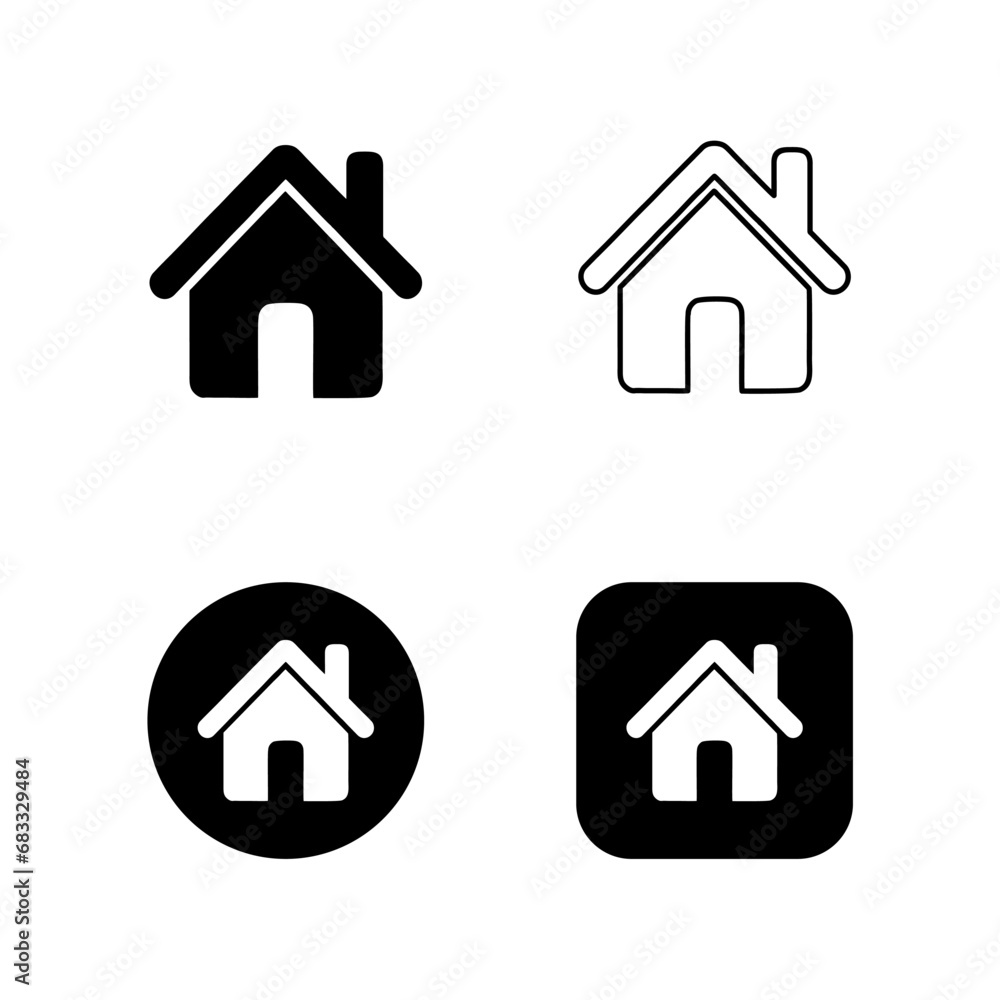 home icon for apps and websites, House icon, Home sign in circle or Main page icon in filled, thin line, outline and stroke style home icon for apps and websites, House icon, Home sign in circle or Main page icon in filled, thin line, outline and stroke style
