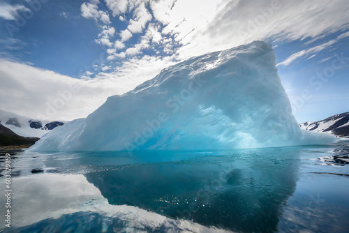 Iceberg in Glacier Lagoon, Torres del Paine National Park, Chile