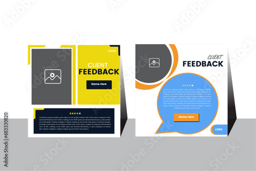 Creative and minimal client testimonials design.