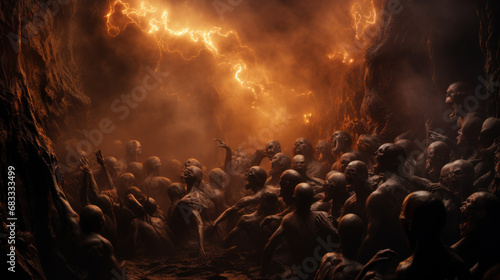 Suffering souls in hell