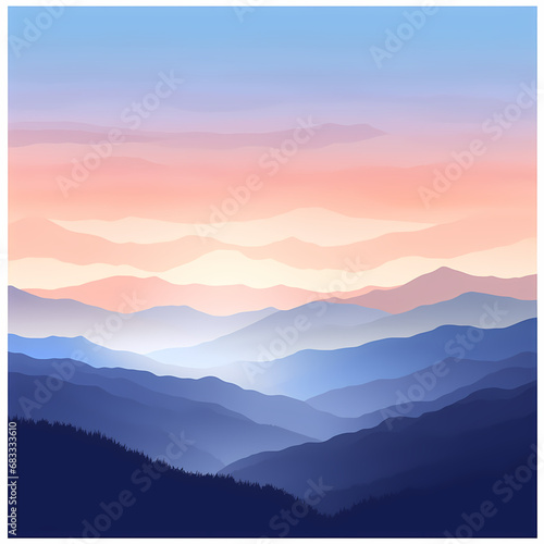 the vast vista of mountains