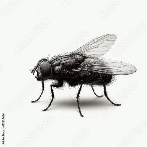 fly isolated on white © Садыг Сеид-заде