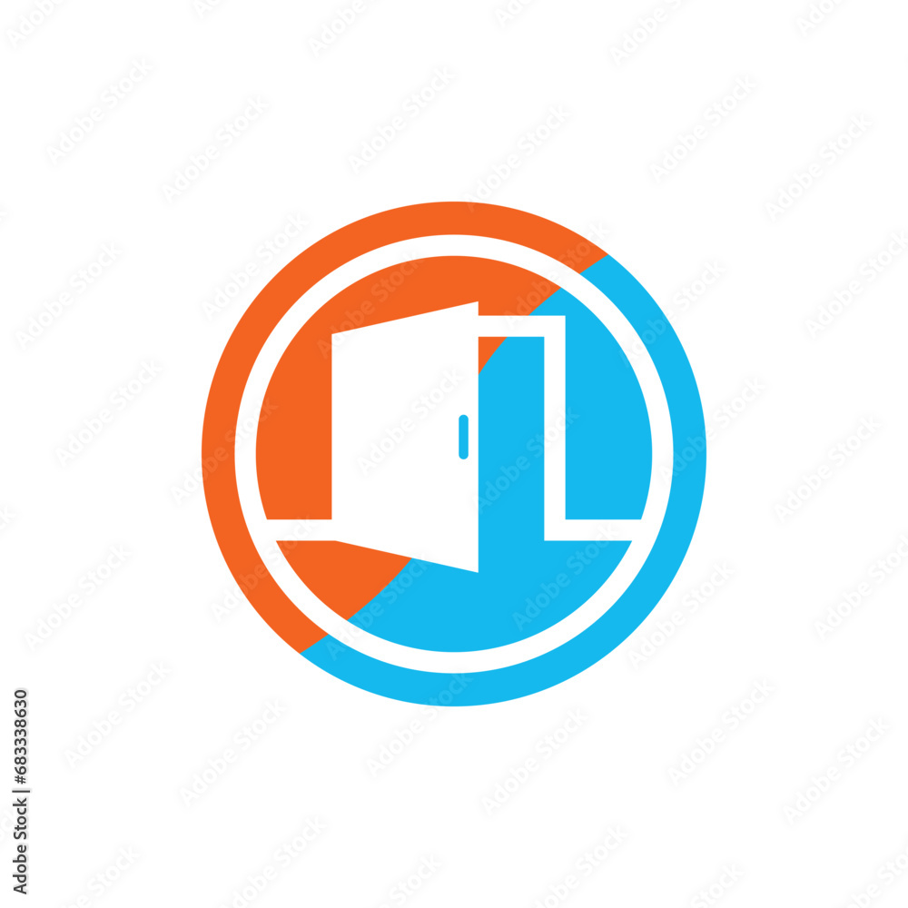 Set of door logo template vector icon illustration design Set of door logo template vector icon illustration design