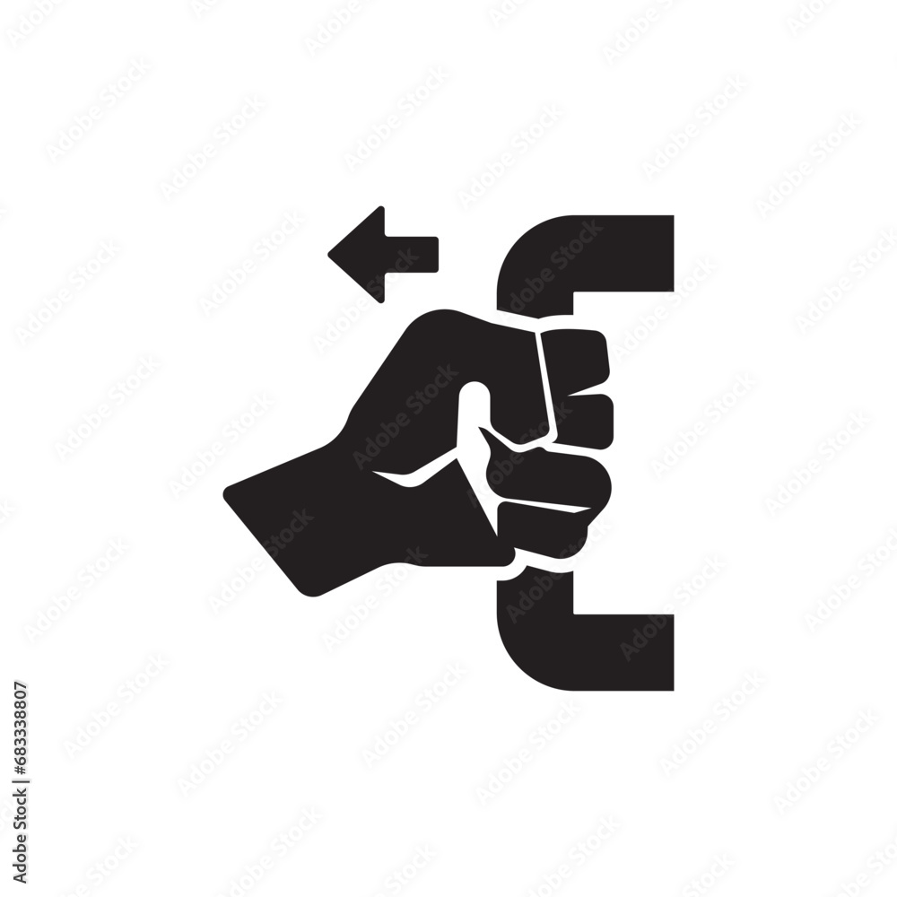 Push and pull door logo icon, vector illustration design Push and pull door logo icon, vector illustration design