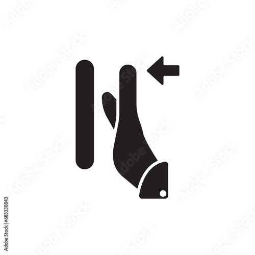 Push and pull door logo icon, vector illustration design