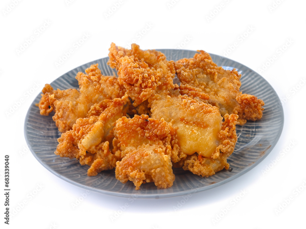 fried chicken on white background fried chicken on white background