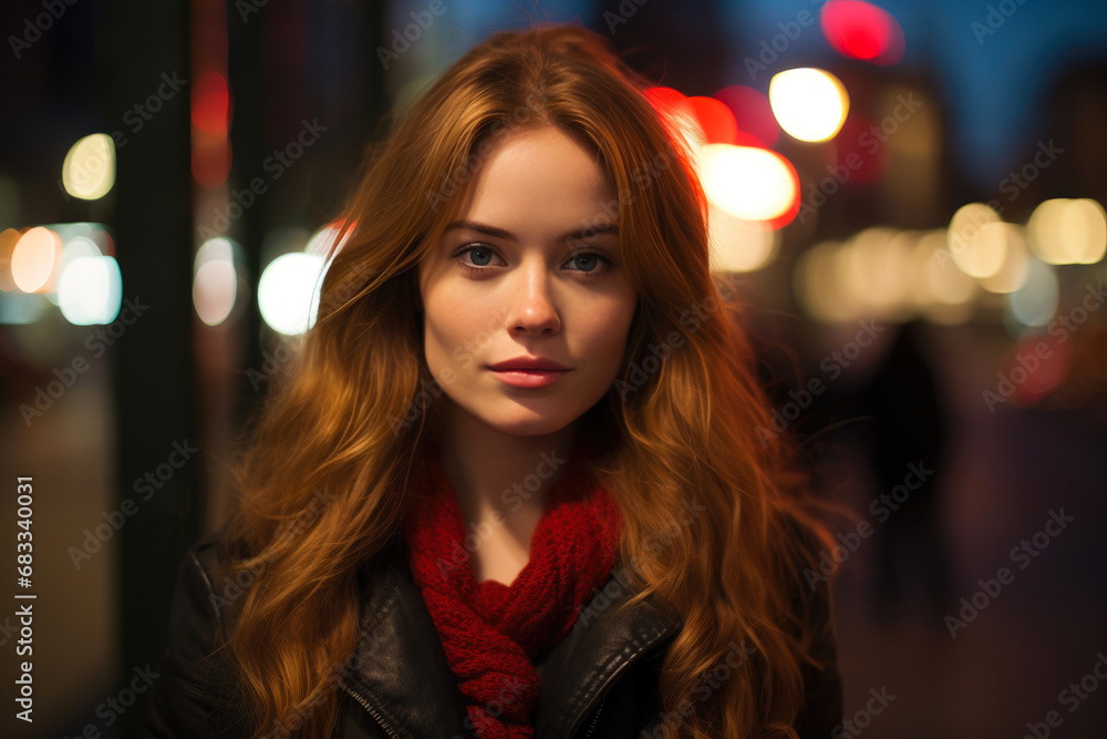 Vibrant Style: Medium Close-Up of a Happy Woman in Casual Wear