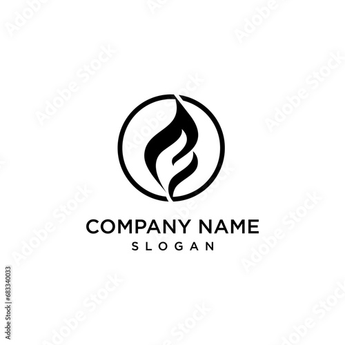 Letter f fire logo design