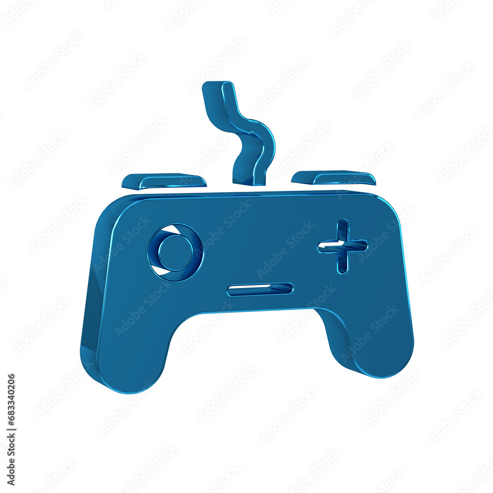 Blue Gamepad icon isolated on transparent background. Game controller. Blue Gamepad icon isolated on transparent background. Game controller.