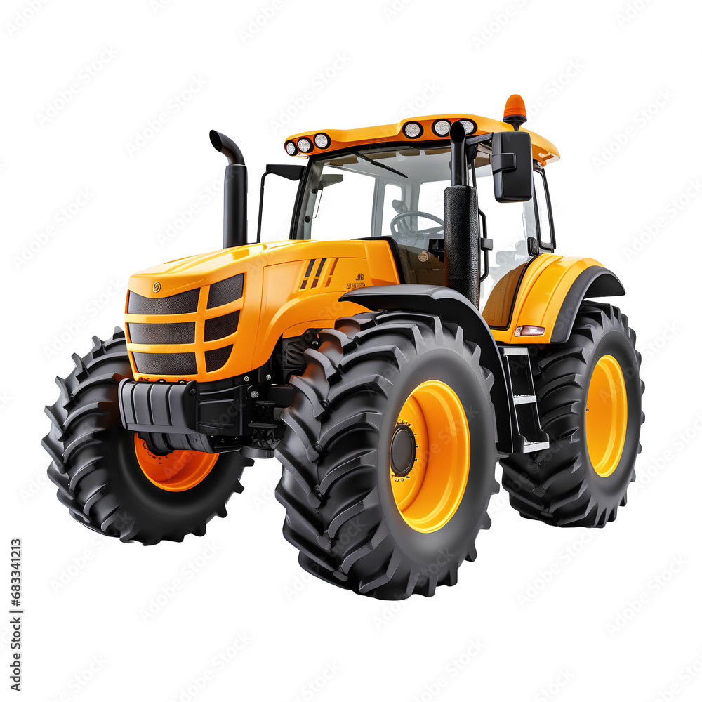 Large farm agricultural industry tractor on PNG transparent background ...