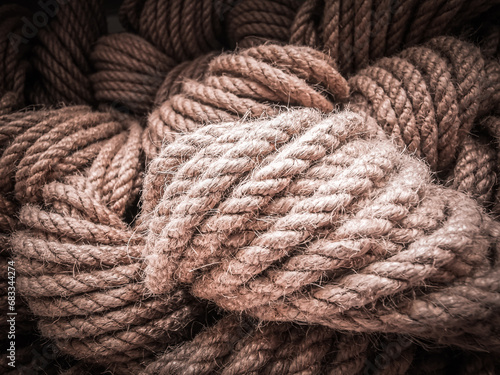 rope texture in sepia tone. Abstract background for design.