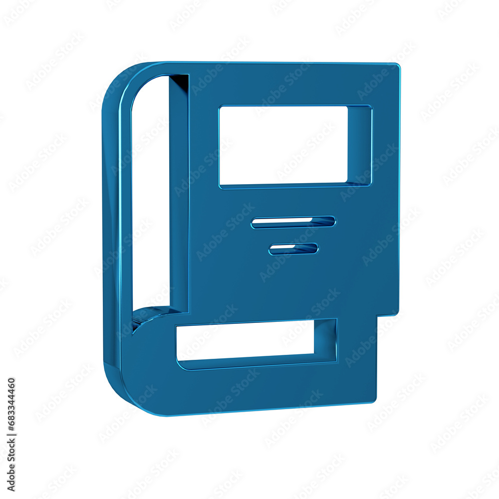 Blue History book icon isolated on transparent background. Blue History book icon isolated on transparent background.