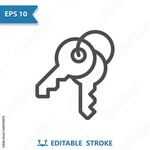 Keys Icon. Key, Keychain, Keyring