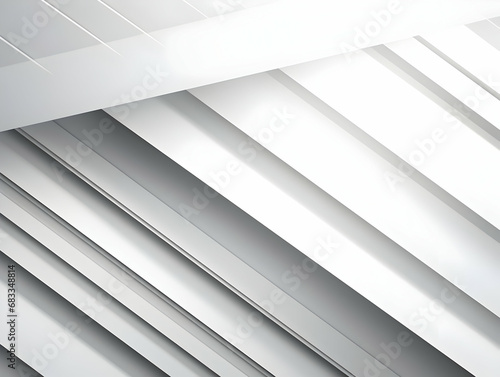 Abstract white and grey background, stripes background with geometric shape, white dotted background, white background