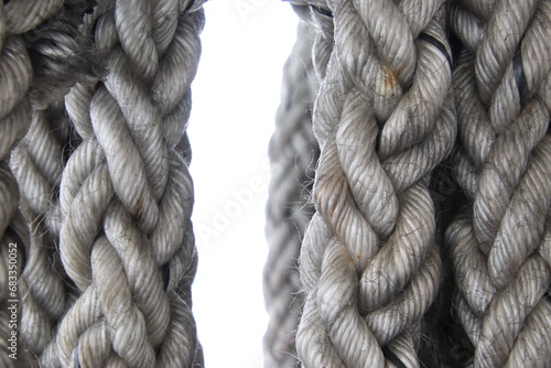 strong and old rope close up  photo