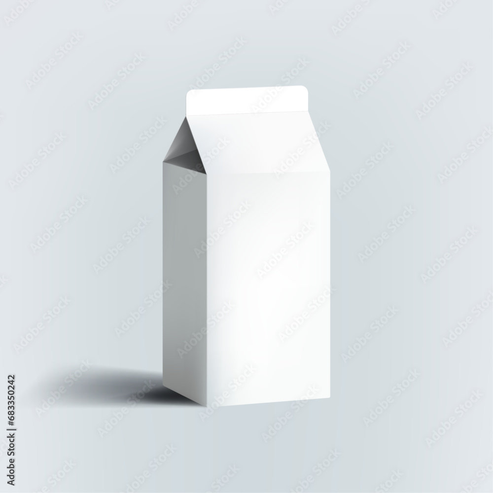white milk box on white background white milk box on white background