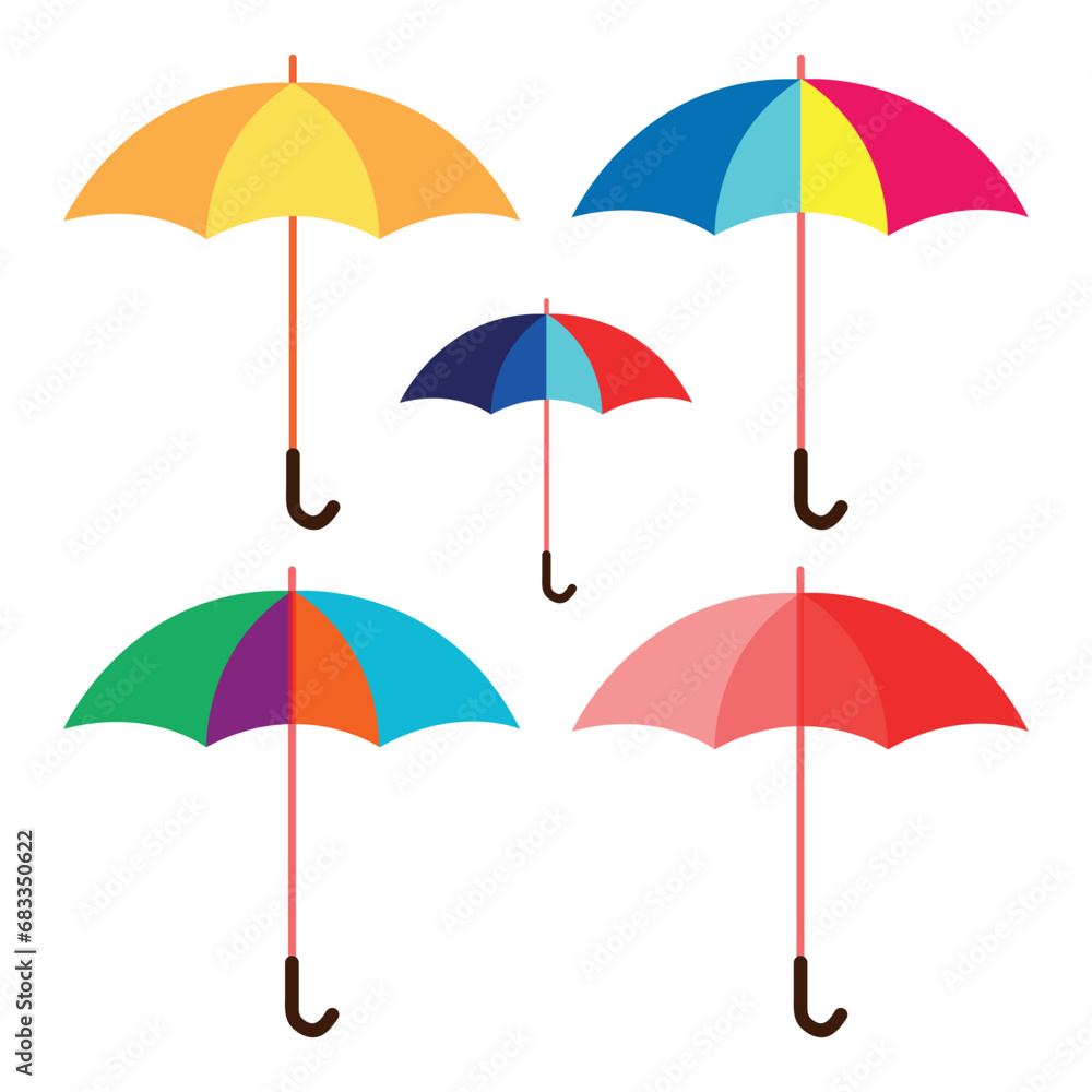 Vector umbrella icon flat design.