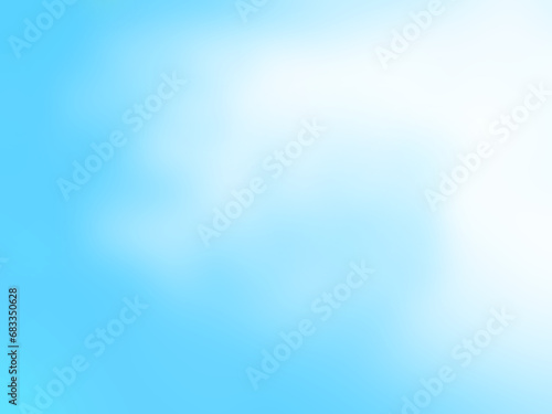 Abstract backdrop bright blue sky and clouds light blue blurred background. With copy space. 