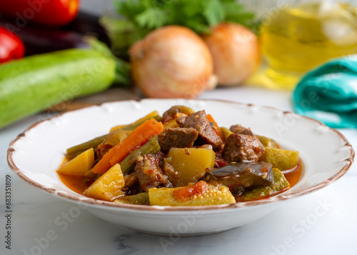 Turkish Food Turlu Mixed Ve...