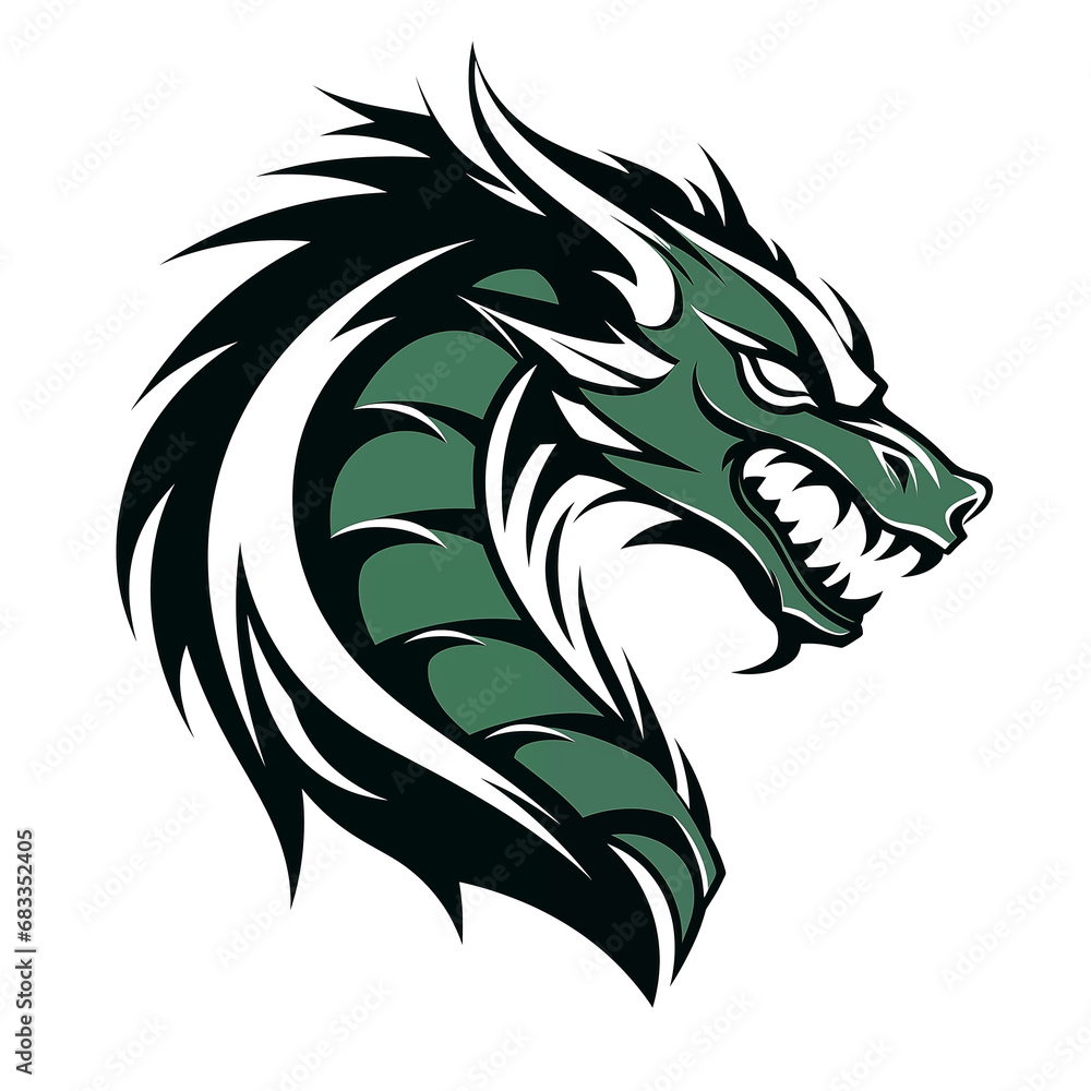 Green Dragon ICON. Generative AI Green Dragon ICON. Generative AI