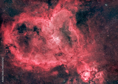 Closeup of Heart Nebula (IC 1805)