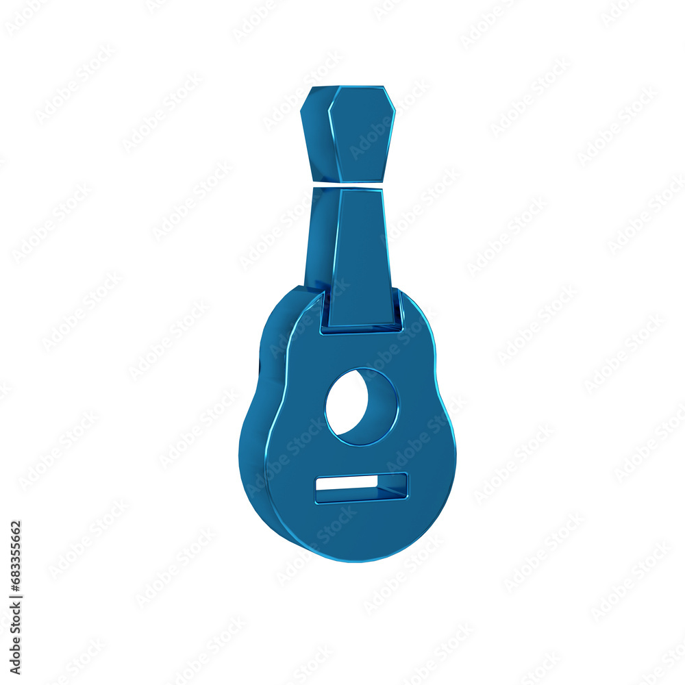 Blue Guitar icon isolated on transparent background. Acoustic guitar. String musical instrument. Blue Guitar icon isolated on transparent background. Acoustic guitar. String musical instrument.