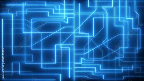 Printed circuit board PCB. Electronic connections, communication, futuristic technology. hi-tech digital data connection system.