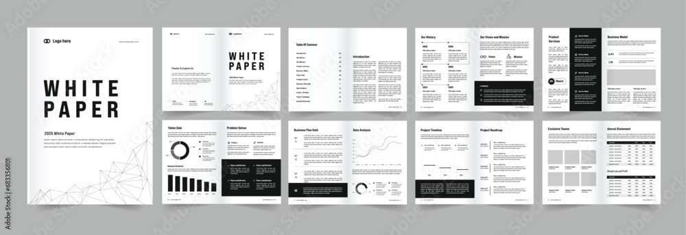 white paper or white paper layout design - obrazy, fototapety, plakaty 