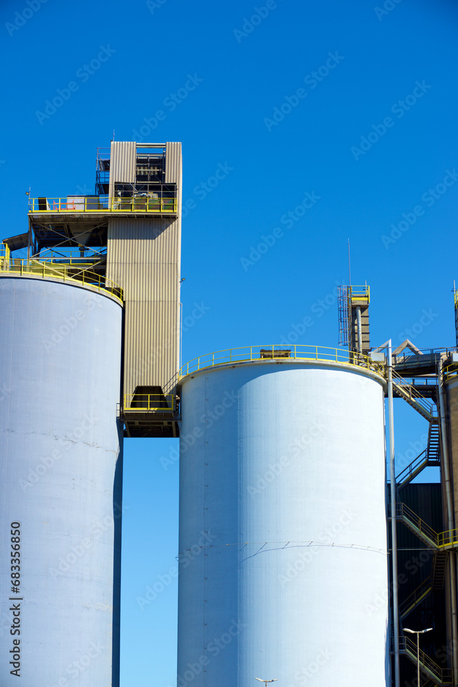 Exterior view of a cement factory Exterior view of a cement factory