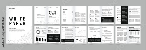 white paper or white paper layout design photo